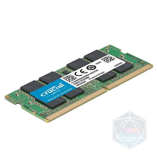 CRUCIAL DDR4 8GB 3200MHZ SODIMM ا رم لپ تاپ DDR4 تک کاناله 3200 کروشیال ظرفیت 8 گیگابایت